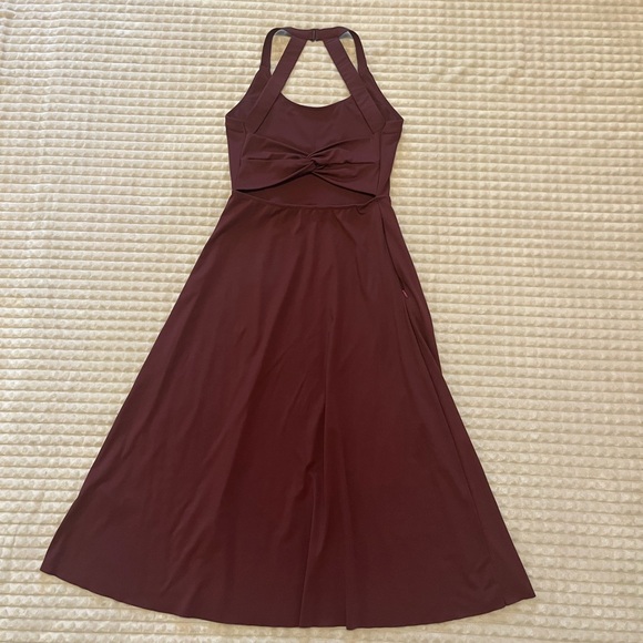 HALARA Halter Midi Dress in Fig - Picture 5 of 7
